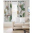 thumbnail image 2 of White Floral Blackout Curtains 45 Inches Long for Bedroom, Botanical Magnolia Flower Leaves Butterfly Thermal Insulated Room Darkening Black Out Window Curtain Panels Grommet Drapes for Living Room, 2 of 8