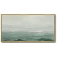 thumbnail image 3 of SHENIFY Abstract Landscape Wall Art Minimalist Tan Green Mountain Neutral Toned Misty Nature Wilderness Illustrations Modern Art Decorative 8x16in Natural Framed, 3 of 5