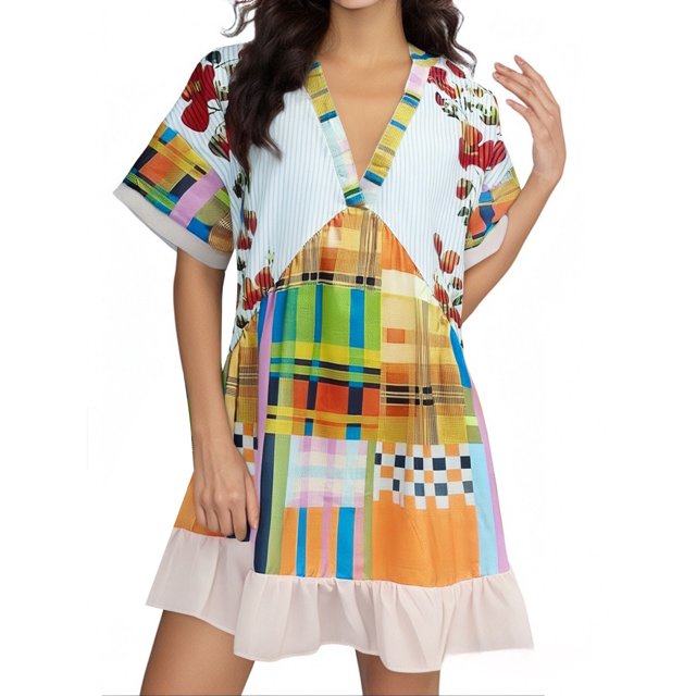 WILLBEST Vestidos Casuales Vestido Floral Para Mujer Vestido Ligero Y Fluido Vestido Maxi Ajustado Para Mujer Vestidos Casuales Vestido Bohemio