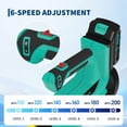 thumbnail image 3 of 20V Cordless Leaf Blower with 2 Batteries – 550 CFM / 130 MPH – Lightweight & Powerful, 6-Speed Adjustable Electric Blower for Lawn, Patio, Wet/Dry Leaves – Includes 2.0Ah Batteries & Charger, blue, 3 of 8