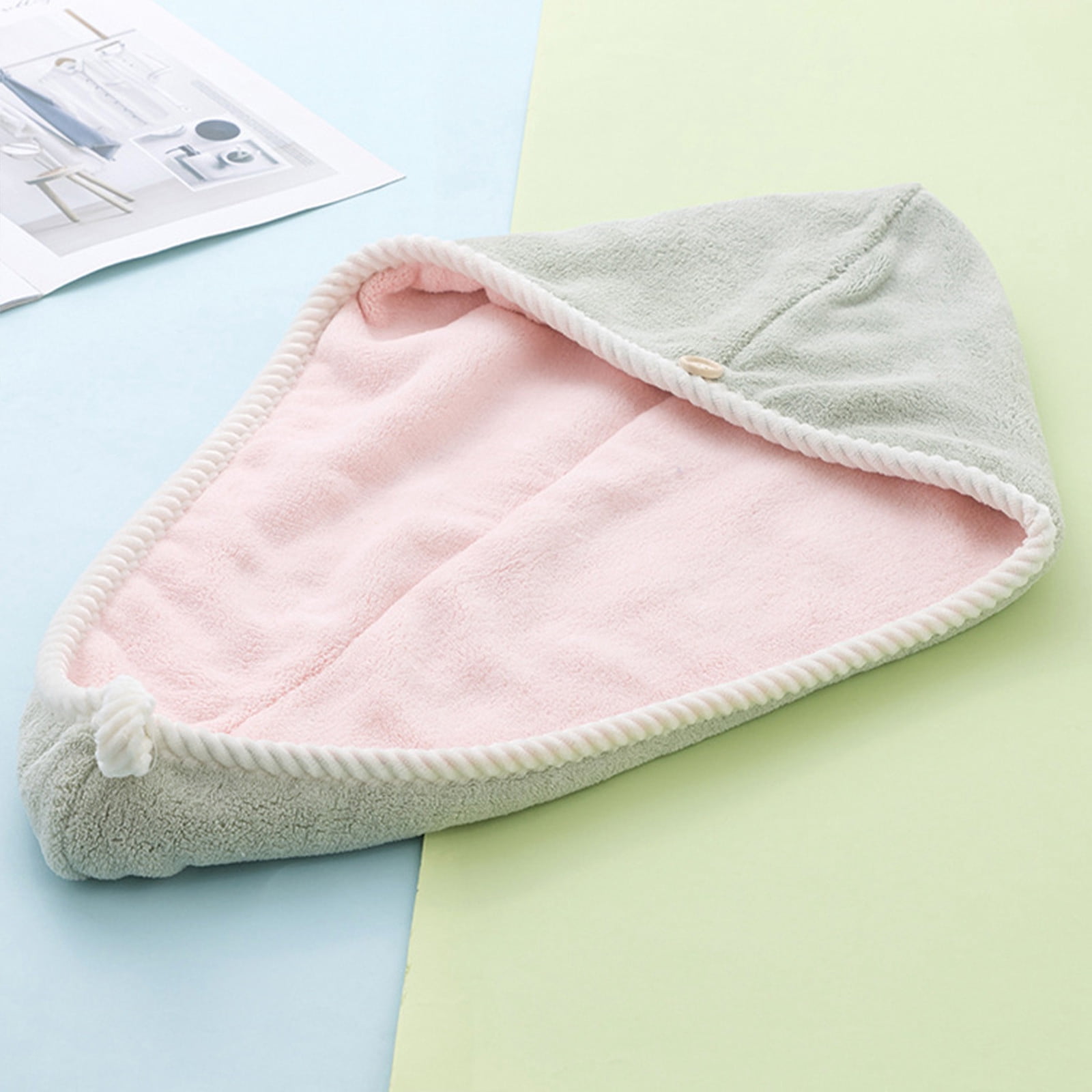 Daylightpeach Microfiber Hair Towel, Hair Turbans for Wet Hair, Drying