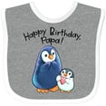 thumbnail image 3 of Inktastic Happy Birthday, Papa- Cute Penguins Boys or Girls Baby Bib, 3 of 4