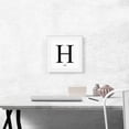 thumbnail image 2 of ARTCANVAS Modern Black and White Gray Serif Alphabet Letter H Canvas Art Print - Size: 12" x 12" (0.75" Deep), 2 of 9
