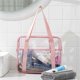 thumbnail image 1 of Xihbxyly Bolsa de Mano con Cremallera, Organizador de Cosméticos de Pvc Transparente, Impermeable, para Artículos Esenciales de Viaje, Portátil, Ideal para El Baño, Ligera, Multiusos, Tamaño 30 X 13, 1 of 7