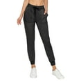 thumbnail image 2 of ALWAYS Women Jogger Sweatpants - Super Soft Stretch Lightweight Drawstrings Pants with Pork Chop Pockets Black L, 2 of 6
