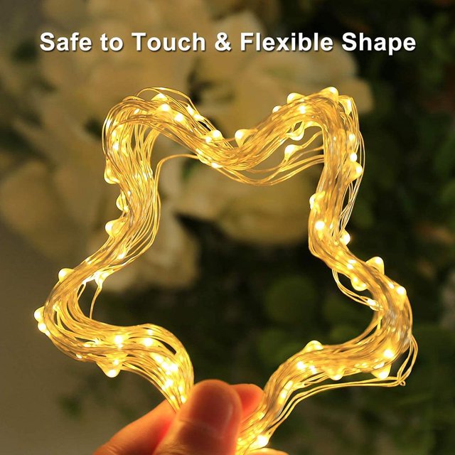 Guirnaldas de luces alimentadas por USB, luces festivas, guirnaldas de luces para fiestas, bodas, festivales, decoración de mesa de dormitorio