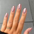 thumbnail image 1 of Coolnail-uñas postizas acrílicas francesas, espejo reflectante, color rosa suave, chapado en Metal, uñas postizas cuadradas metálicas, 1 of 4