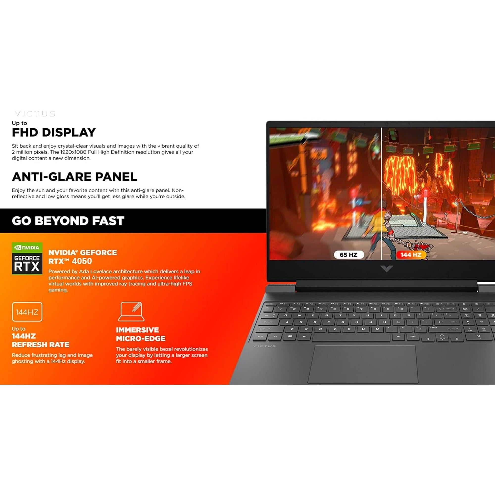 HP Victus 15.6'' FHD IPS 144Hz Gaming Laptop, AMD Ryzen 5-8645HS, 16GB DDR5, 512GB SSD, NVIDIA GeForce RTX 4050(6GB GDDR6), Backlit KB, Win11 Home, Mica Silver with Mazepoly Accessories