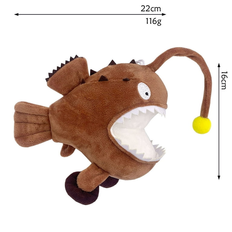 Mini Deep Sea Devil Fish Plush, 8 Inch Realistic Anglerfish