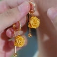 thumbnail image 5 of Fashionable Rose Ear Jewelry Lightweight Comfort Design Elegant Alloy Earrings Perfect For Casual Event, 5 of 8