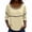 1-Beige, variant on 3/4 Sleeve Length Tops for Women Lace Patch Casual Dressy Blouses Trendy Shirts Round Neck Loose Fit Tunic Top