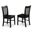 thumbnail image 2 of East West Furniture Logan 9-piece Wood Table and Dining Chairs in Black, 2 of 4