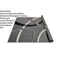 thumbnail image 4 of HR HANDCRAFT RUGS HR Geometric Stripes Area Rug Oval Pattern Modern Carpet Comfy shed Free Stain Resistant Gray - 5'2" x 7'1", 4 of 5
