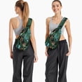 thumbnail image 4 of Tropical Sunset Sling Bag, Lightweight Crossbody Daypack with Ocean Palm Tree Design, Fashionable Backpack for Summer Travel and Commute, 4 of 4