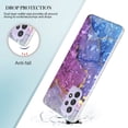 thumbnail image 3 of for Galaxy A73 5G Case, Samsung A73 5G Case, Cute Clear Slim Shockproof Pattern Soft Flexible TPU + IMD Marble Rubber Back Phone Protective Cover Cases for Samsung Galaxy A73 5G, Purple&Blue Marble, 3 of 5