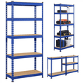 thumbnail image 4 of Alden Design 5-Shelf Boltless & Adjustable Steel Storage Shelf Unit, Blue, Holds up to 330 lb Per Shelf, 3 Pack, 4 of 7
