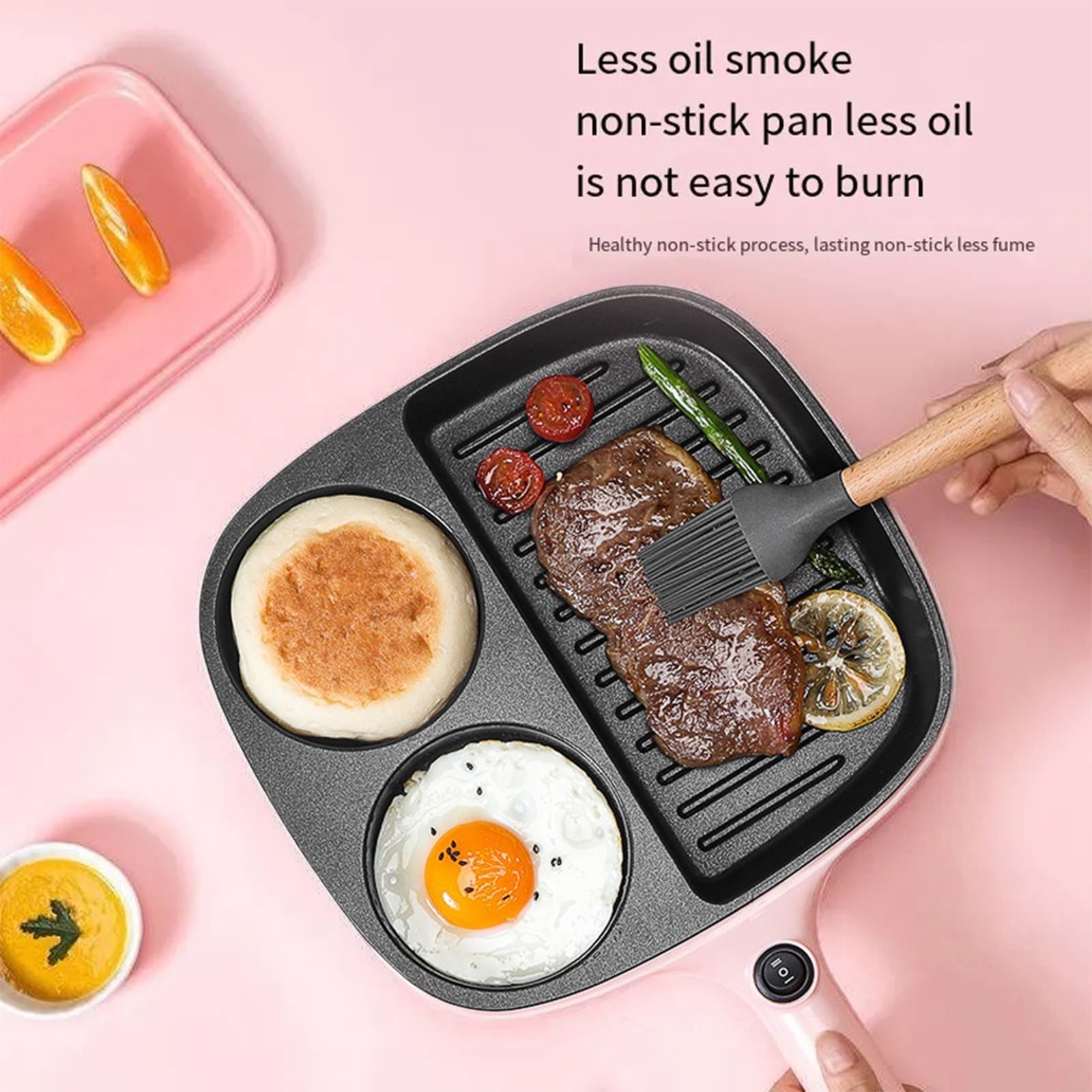 Clearance Sales karymi 3 in 1 Omelette Pan Household 110V Frying Pan Burgers Kitchen Dining Bar Small Kitchen Appliances Makers Makers 1 Breakfast Frying Pan Weekly Deal up to 90% off