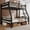 Black, variant on Honfach Metal Bunk Bed Twin Over Twin, Heavy Duty Metal Bed with Ladder and High Guardrail, Under-Bed Storage Space, No Box Spring Needed, Noise Free,Rustic Brown
