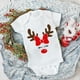 thumbnail image 3 of Monos navideños de ciervos para bebés, monos bonitos para recién nacidos, ropa para niños y niñas, monos de manga corta con dibujos animados para niños pequeños, regalo de Año Nuevo 2021, 3 of 5