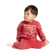 thumbnail image 3 of Spider-Man Baby Boy Washed Fleece Crewneck Sweatshirt and Sweatpants Set, Sizes 0/3M-24M, 3 of 7