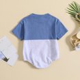 thumbnail image 4 of Otqutp Toddler Sport Clothing Boys Girls Short Sleeve Patchwork Colour Romper Bodysuits With Pockets 0 to 24 Months, 4 of 6