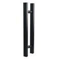 thumbnail image 1 of Black Stainless Steel Glass / Wooden Door Handle, 1 of 5