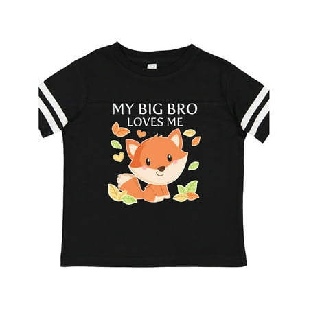 

Inktastic My Big Bro Loves Me- little fox Gift Toddler Boy or Toddler Girl T-Shirt