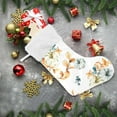 thumbnail image 4 of SKYSONIC Watercolor Flower Pumpkin Christmas Stockings Personalized Large Christmas Stocking Cute Snowflake Stockings 18 Inch Xmas Stocking for Xmas Decorations Xmas Gifts, 4 of 7