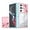 Pink cyan, variant on Compatible with Samsung Galaxy S23 Ultra Case Shockproof, Samsung S23 Ultra Phone Case Silicone with Slide Camera Lens Protector Cover Transparent Protective Cases for Women Girls (Pink Cyan)