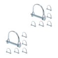 thumbnail image 4 of FRCOLOR 12 pcs  Wire Lock Pin Heavy Duty Safety Lock Pins Square Spring Loaded Locking Pins For Trailer Hitch Lock Hitch Pin For Farm Equipment, 4 of 8