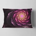 thumbnail image 2 of Designart Fractal Flower Light Purple Digital Art - Flower Throw Pillow - 12x20, 2 of 5