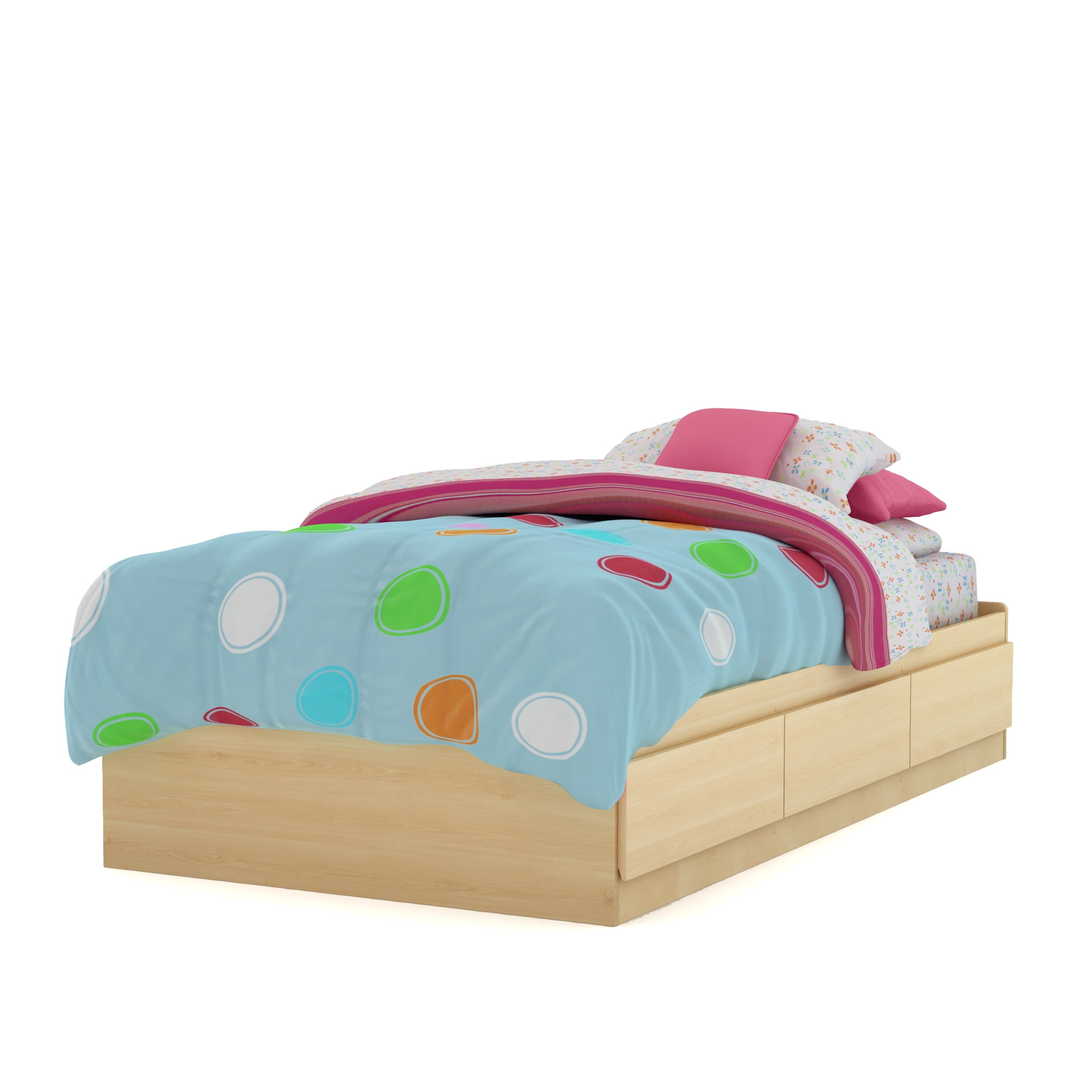 South S Por 3 Drawer Storage Bed Twin Natural Maple South S Por 3 Drawer Storage Bed Twin Natural Maple