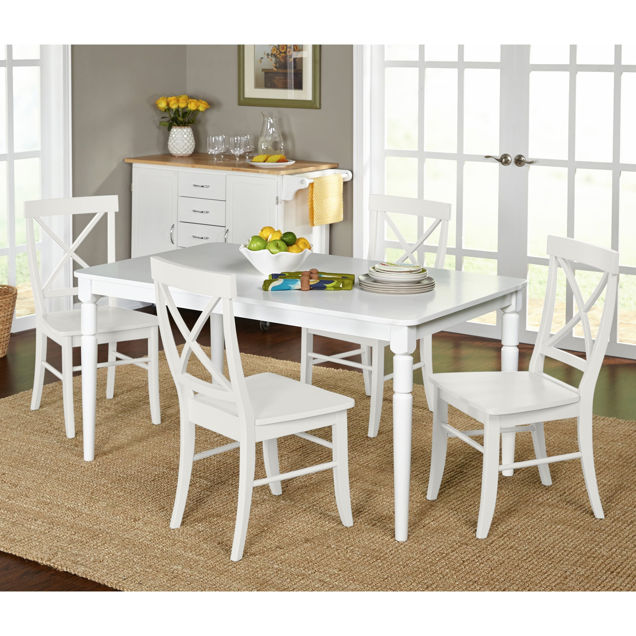 Albury Turned Legs Table White Com