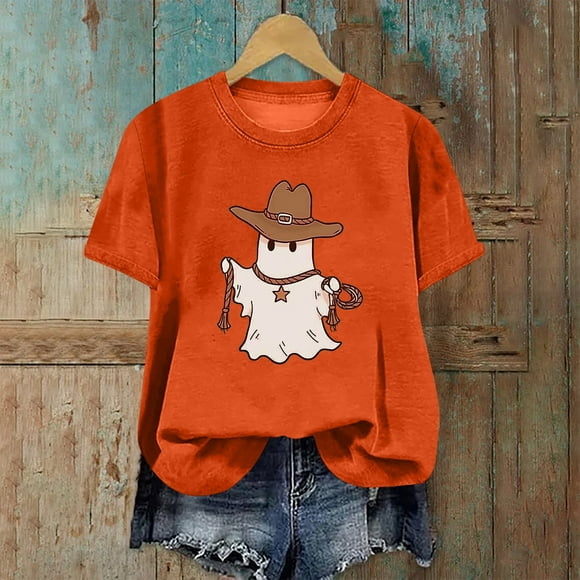 DecSea Pumpkin Shirts for Women Pumpkin Graphic Shirt Vintage Fall Pumpkin Short Sleeve Holiday Tee Tops