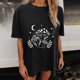 thumbnail image 4 of Blusa de Manga Corta Con Estampado de Sol Y Luna Gótica Vintage Para Hombre Y Mujer Odeerbi ODB181925, 4 of 9
