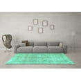 thumbnail image 3 of Ahgly Company Machine Washable Indoor Square Persian Turquoise Blue Traditional Area Rugs, 6' Square, 3 of 4
