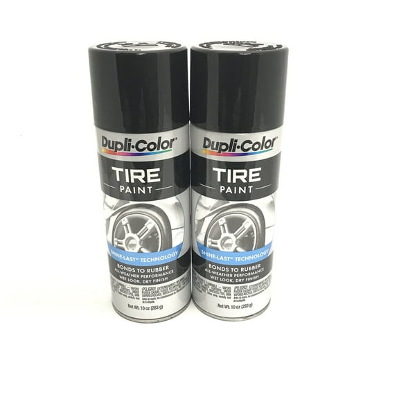 Duplicolor TP101-2 PACK BLACK All Weather Long-lasting Tire Paint - 11oz Aerosol