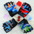 thumbnail image 2 of Splihome 1 Paire Enfants Vélo Bicyclette Cyclisme Demi-Doigt Gants de Sport Sans Doigts Rouge Camouflage, 2 of 9