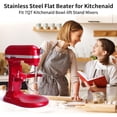thumbnail image 5 of Stainless Steel Flat Beater Replacement for KitchenAid 7 Qt Bowl-Lift Mixers – Food Grade & Dishwasher Safe, 5 of 8