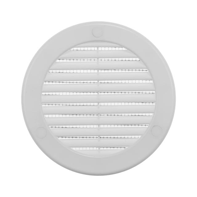 Cubierta de ventilación redonda de plástico de 4" para sofito, blanca Vent Systems