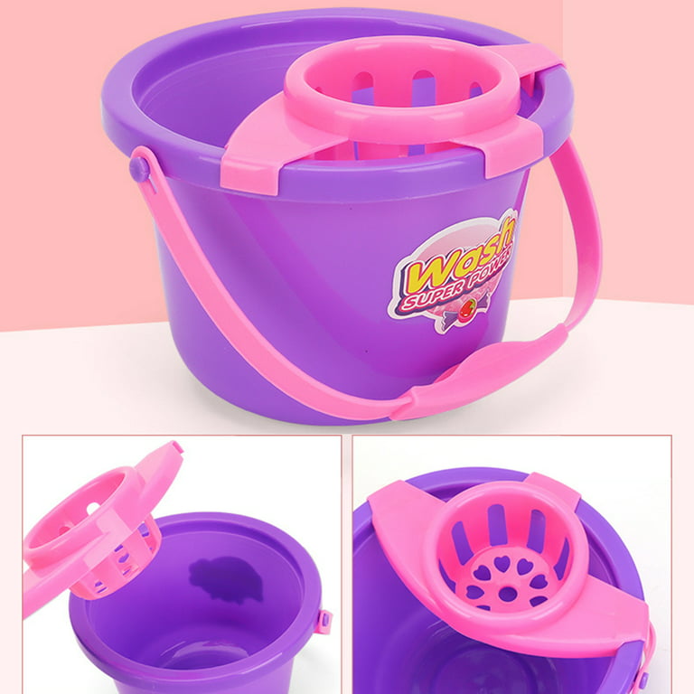 Nuolin Children'S Simulation Vacuum Cleaner Mopping Bucket Broom Girl  Cleaning House Cleaning Tool Set 
