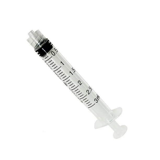 Lindmeyers 10x 3ml Disposable Syringe Luer Lock Tip Liquid Medical Plastic 3cc Sterile