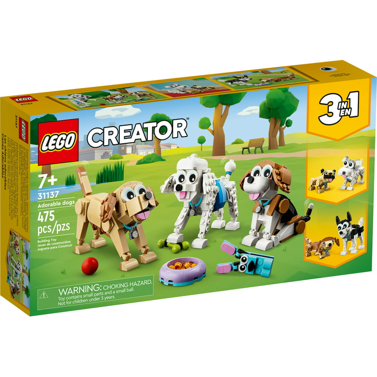 LEGO Creator 3 in 1 Adorable Dogs Building Toy Set, Small Toys for