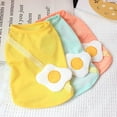 thumbnail image 1 of Summer Thin Pet Clothing Cat Puppy Summer Pet Clothes Poached Egg Vest Clothes Pet Clothes Hangers for Small Dogs (Yellow, L2), 1 of 5