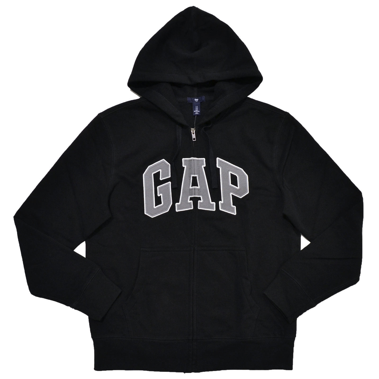 Gap - GAP Mens Fleece Arch Logo Full Zip Hoodie (S, Black) - Walmart
