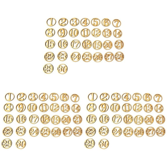 3 PCS Small Wooden Numbers for Crafts Decorations Store