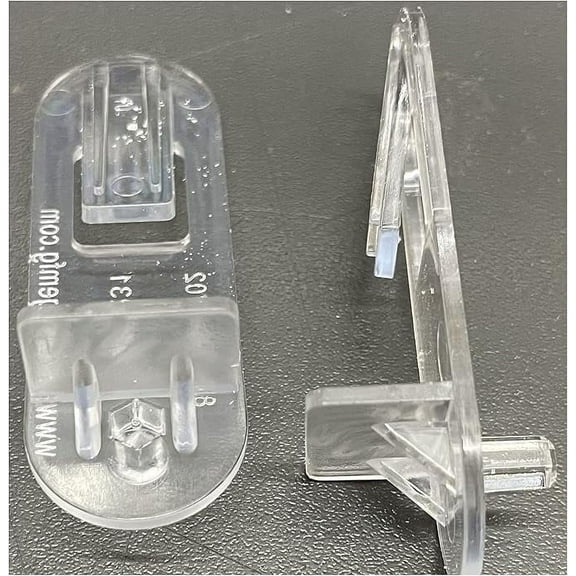 20pcs 5mm Clear Plastic shelf locking support clips for 5/8" shelves