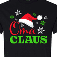 thumbnail image 4 of Inktastic Oma Claus with Christmas Santa Hat and Snowflakes T-Shirt, 4 of 5