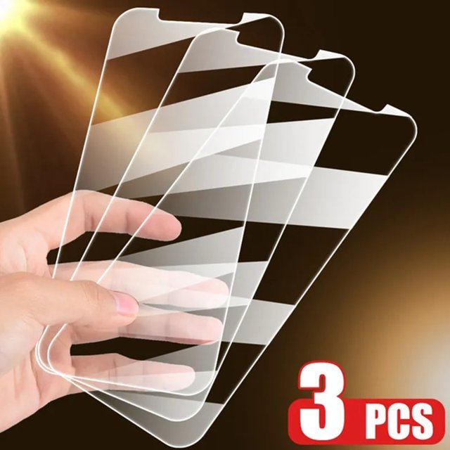 Funda protectora de pantalla para gafas, 3 uds., para IPhone 15, 14, 12, 11, 13 Pro Max, XS, XR, X, Mini, 8, 7, 6, 6S Plus, SE 2020, 15Promax I, 3 uds.