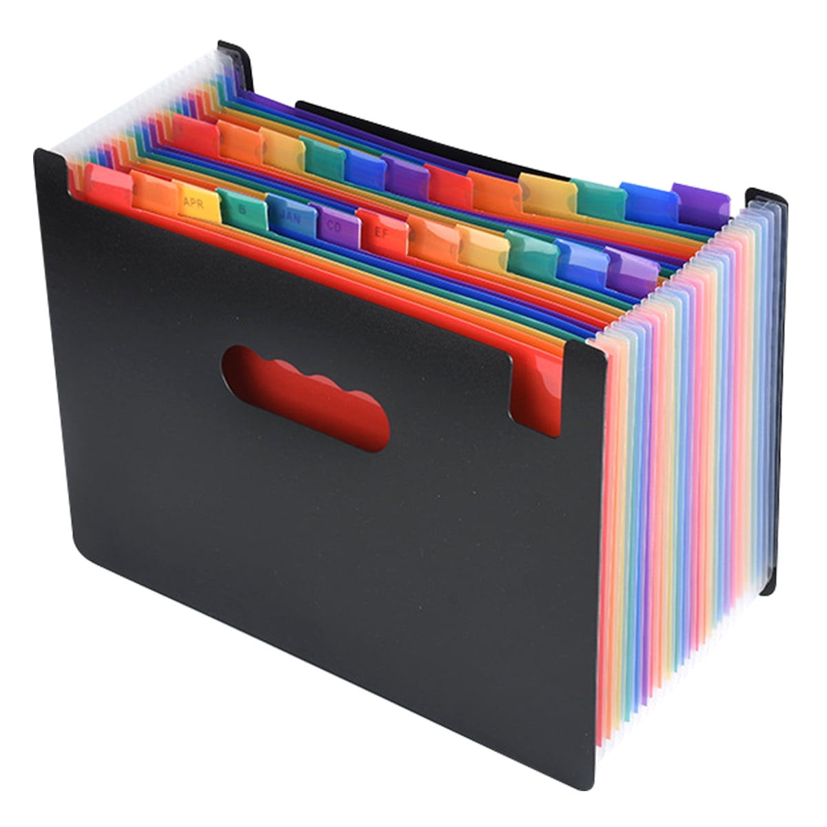 24 Compartments Multi-Color Accordion A4 Size With Box File Folder Organizer 